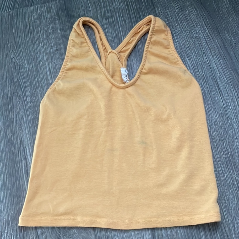 urban outfitters orange racer back tank top